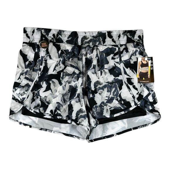 Avia NEW Womens Running Shorts XXL Gray Bike Lined Zipper Pocket Lightweight Gym - Picture 1 of 7